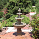 Sunnydaze 3-Tier Outdoor Water Fountain with Pump - 48" H