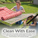 Sunnydaze Rope Hammock with 12' Steel Stand, Pad, and Pillow