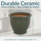 Sunnydaze Studio Glazed Ceramic Planter with Drainage Holes - Set of 2