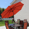 Sunnydaze 9' Solar LED Outdoor Patio Umbrella with Tilt and Crank