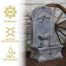 Sunnydaze French-Inspired Outdoor Wall-Mounted Fountain - 28"
