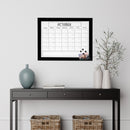 Sunnydaze 30" x 24" Dry Erase Whiteboard Calendar with Marker and Eraser