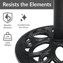 Sunnydaze Heavy-Duty Cast Iron Patio Umbrella Base Stand - 18" Diameter