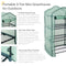 Sunnydaze Portable 3-Tier Mini Greenhouse for Outdoors - Green