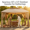 Sunnydaze 10' x13' Gazebo with Screens and Privacy Walls