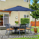 Sunnydaze 8.5 ft Patio Umbrella with Faux Woodgrain Finish