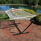 Sunnydaze Rope Hammock with 12' Steel Stand, Pad, and Pillow