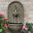 Sunnydaze Messina Outdoor Wall Fountain with Submersible Pump - 26" H