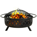 Sunnydaze Crossweave Outdoor Fire Pit with Cover and Screen