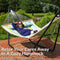 Sunnydaze 2-Person Quilted Fabric Double Hammock with Pillow
