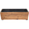 Sunnydaze Rectangular Wood Planter Box with Plastic Liner
