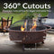 Sunnydaze 42" Large Cosmic Fire Pit with Moon and Stars Design