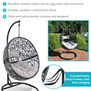 Sunnydaze Jackson Outdoor Hanging Egg Chair Chair with Stand