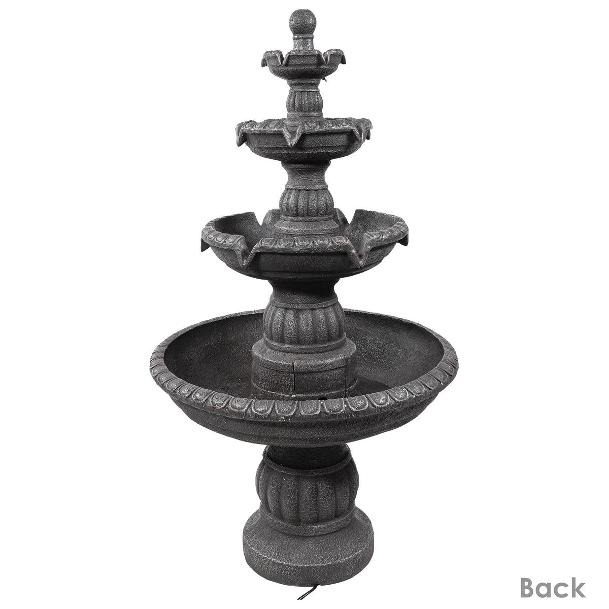 Sunnydaze Mediterranean 4-Tier Outdoor Water Fountain with