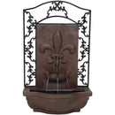 Sunnydaze French Lily Solar Outdoor Wall Fountain, Includes Solar Pump and Panel