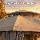 Sunnydaze 10' x13' Gazebo with Screens and Privacy Walls