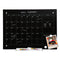 Sunnydaze Glass Whiteboard Calendar for Wall with Markers