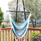 Sunnydaze Polyester Caribbean Hanging Hammock Chair - Lagoon Stripes