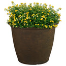 Sunnydaze Anjelica Polyresin Large Round Outdoor Planter