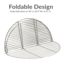 Sunnydaze Stainless Steel Round Folding Camping Grill Grate