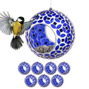 Sunnydaze Mosaic Fly-Through Hanging Bird Feeder - Set of 8