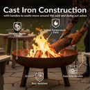 Sunnydaze Cast Iron Heavy Duty Fire Pit for Outside