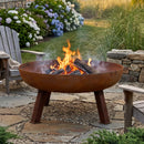 Sunnydaze Cast Iron Heavy Duty Fire Pit for Outside