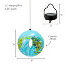 Sunnydaze Solar Bird Feeder with Glass Fly-Through Design