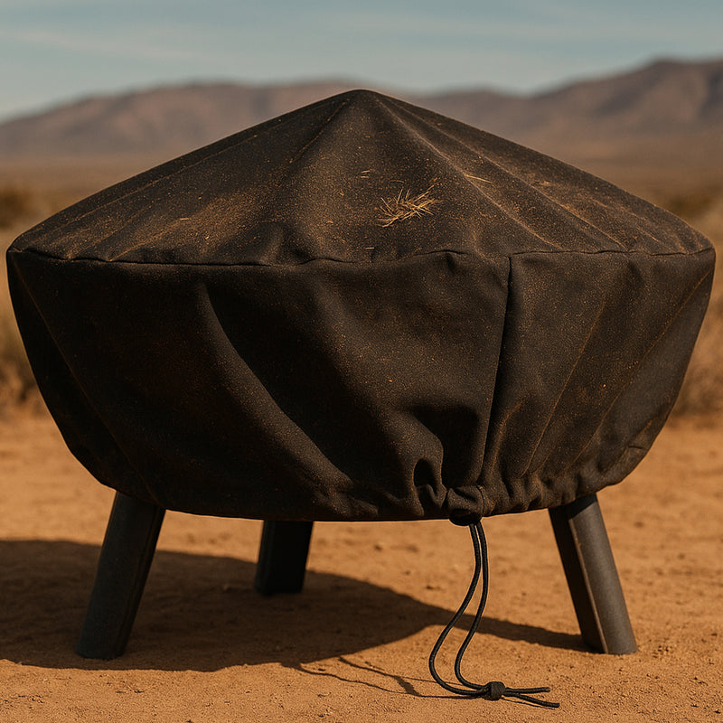 Sunnydaze Heavy-Duty Round Fire Pit Cover with Drawstring Closure