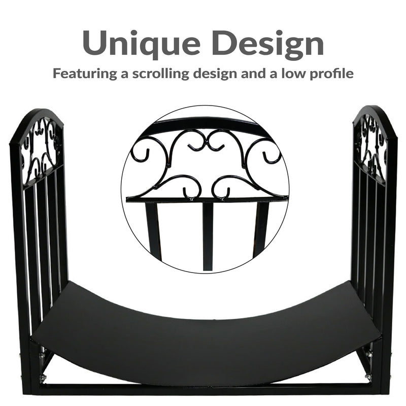 Sunnydaze 2' Indoor/Outdoor Decorative Fireplace Log Holder