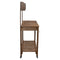 Sunnydaze Wheeled Outdoor Potting Bench with Sink - Fir Wood - Brown