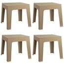 Sunnydaze Outdoor Square Plastic Adirondack Patio Side Table