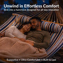 Sunnydaze 2-Person Quilted Fabric Double Hammock with Pillow