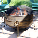 Sunnydaze Large Outdoor Cauldron Fire Pit with Spark Screen