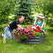 Sunnydaze Galvanized Steel Hexagon Raised Garden Bed - 12.25" H