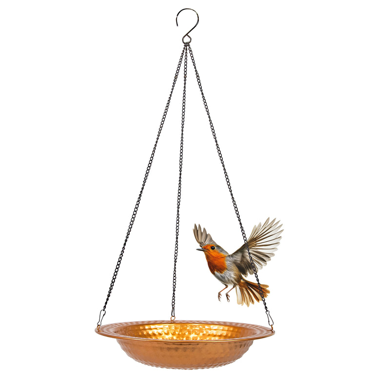 Sunnydaze Copper Bird Bath or Bird Feeder - 12" Diameter