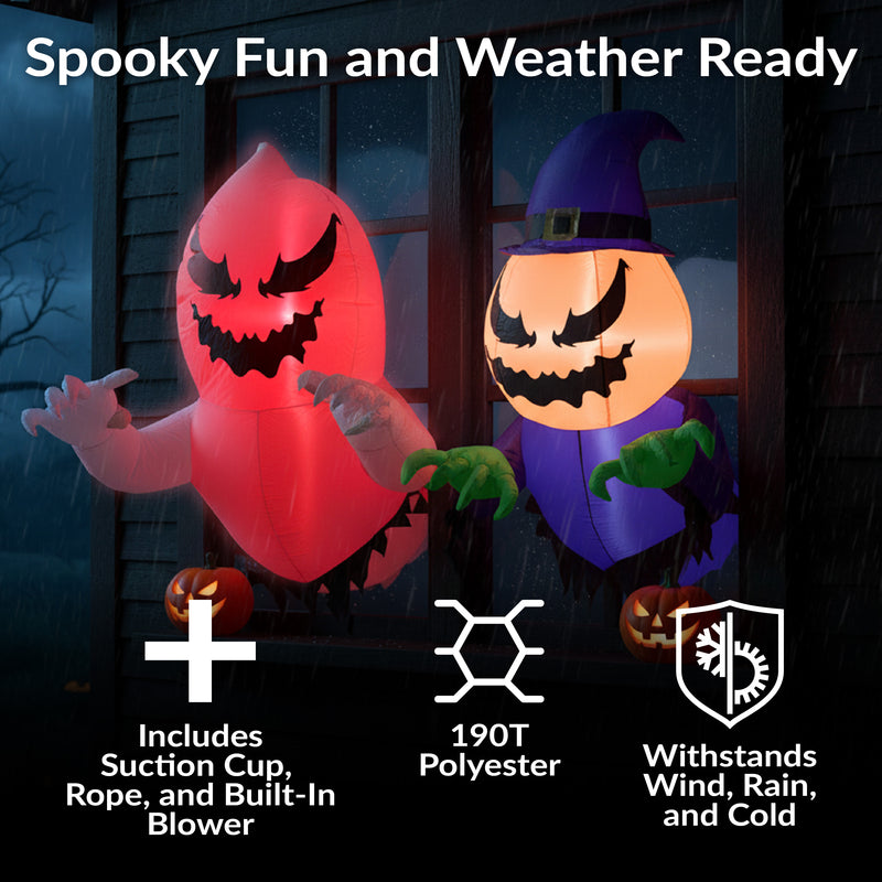 Sunnydaze Outdoor Holiday Inflatable Decoration for Window