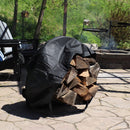 Sunnydaze Firewood Log Hoop Rack with Cover