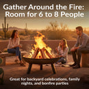 Sunnydaze Cast Iron Heavy Duty Fire Pit for Outside