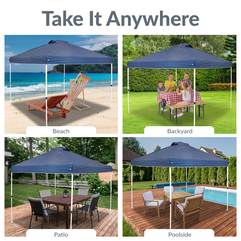 Sunnydaze Premium Oxford Fabric Pop-Up Canopy Shade with Vent