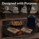 Sunnydaze Stainless Steel Round Folding Camping Grill Grate