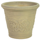 Sunnydaze Arabella Polyresin Large Round Outdoor Planter