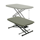 Sunnydaze Rectangular Adjustable Utility Table with Collapsible Legs - Gray