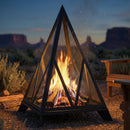 Sunnydaze Majestic Pyramid Heavy-Duty Steel Outdoor Fire Pit