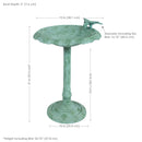 Sunnydaze Garden Visitor Metal Bird Bath - 15"