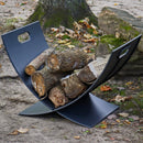 Sunnydaze Black Steel Curved Log Holder - 30"