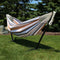 Sunnydaze Brazilian Double Hammock with Stand and Carrying Case