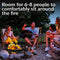 Sunnydaze Portable 36" Outdoor Fire Pit Ring with 360-Degree Cutouts