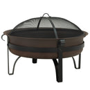 Sunnydaze Cauldron Outdoor Wood-Burning Fire Pit with Spark Screen