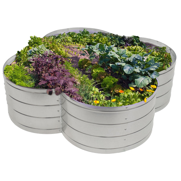 Sunnydaze Galvanized Steel Raised Garden Bed